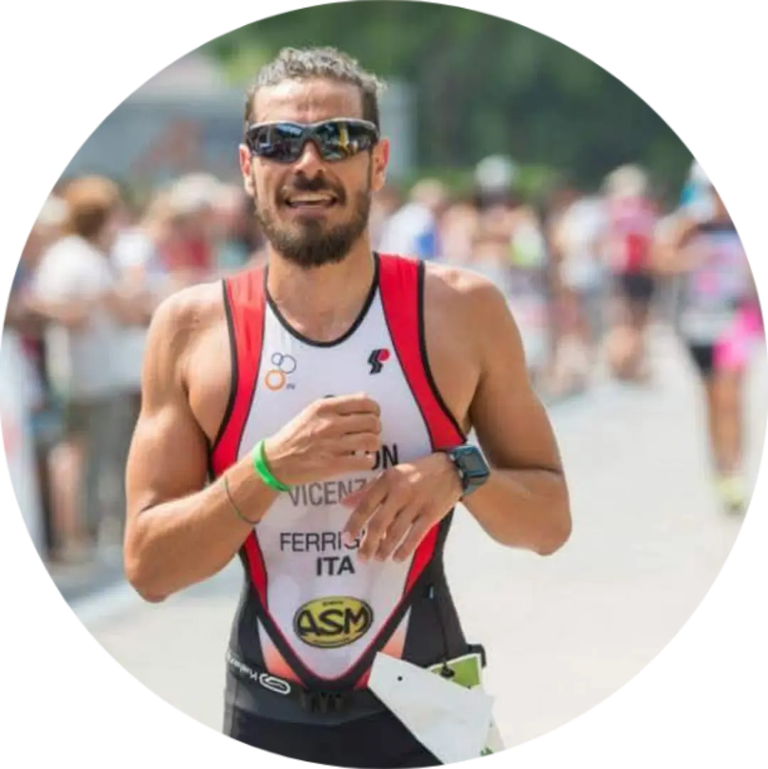 triathleta durante una gara